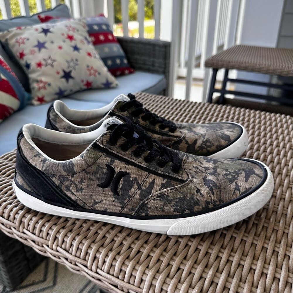 Hurley Kayo Lace Sneakers‎ Men's 10.5 Camouflage Skater Y2K Grunge